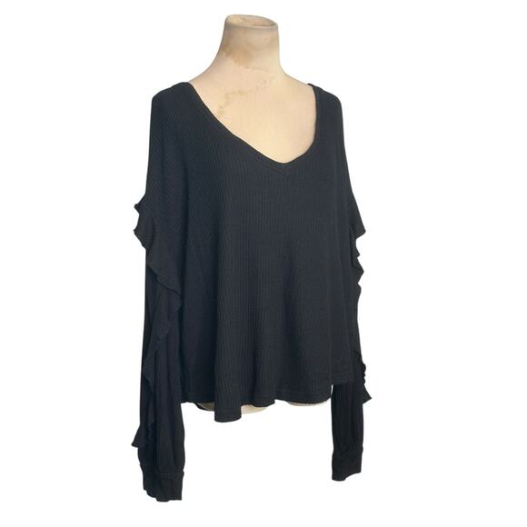 Pilcro black knit long sleeves top size XL - Picture 10 of 13